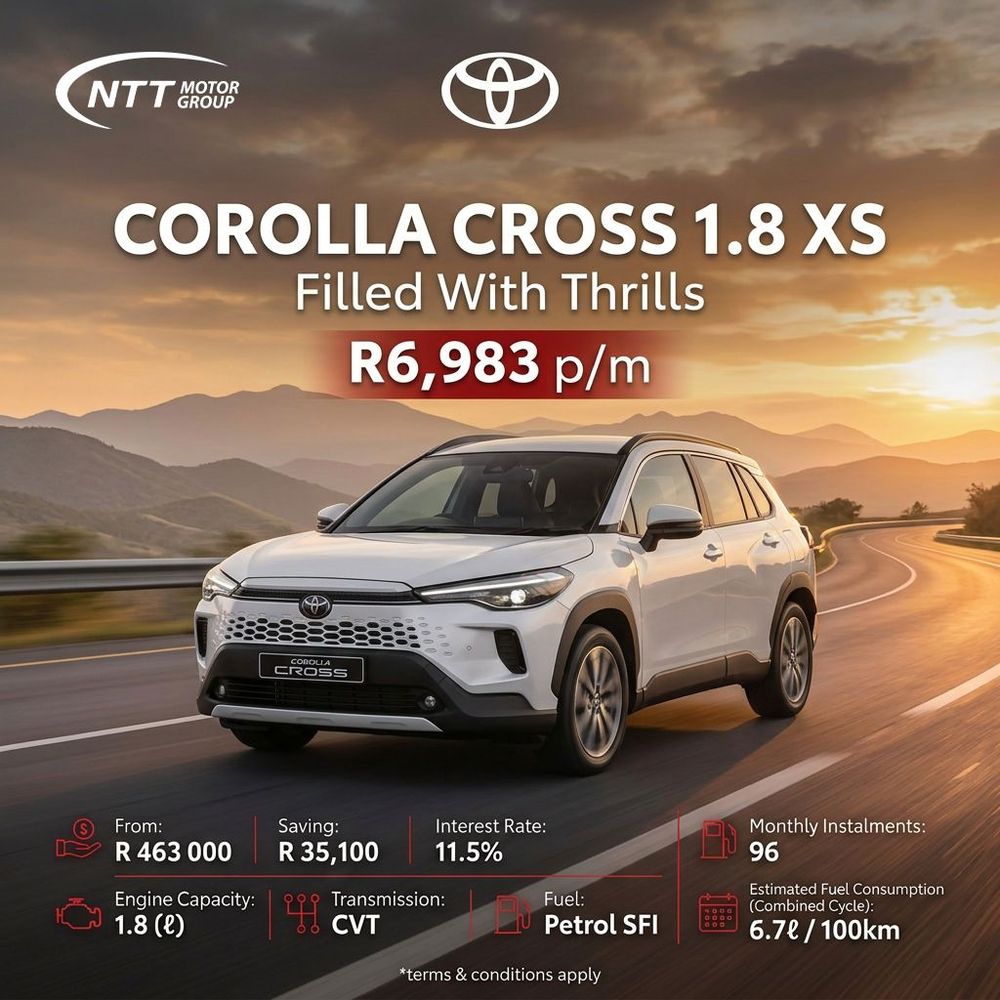 Toyota Corolla Cross 1.8 XS Filled With Thrills Special Offer