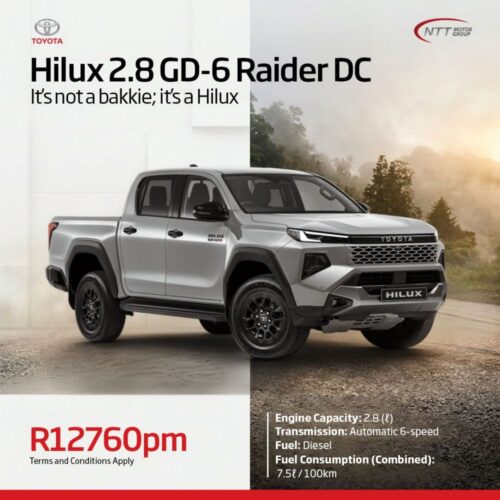 Toyota Hilux 2.8 GD-6 Raider DC special offer from NTT Toyota
